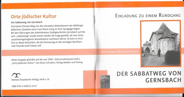 Broschüre Sabbatweg von Gernsbach